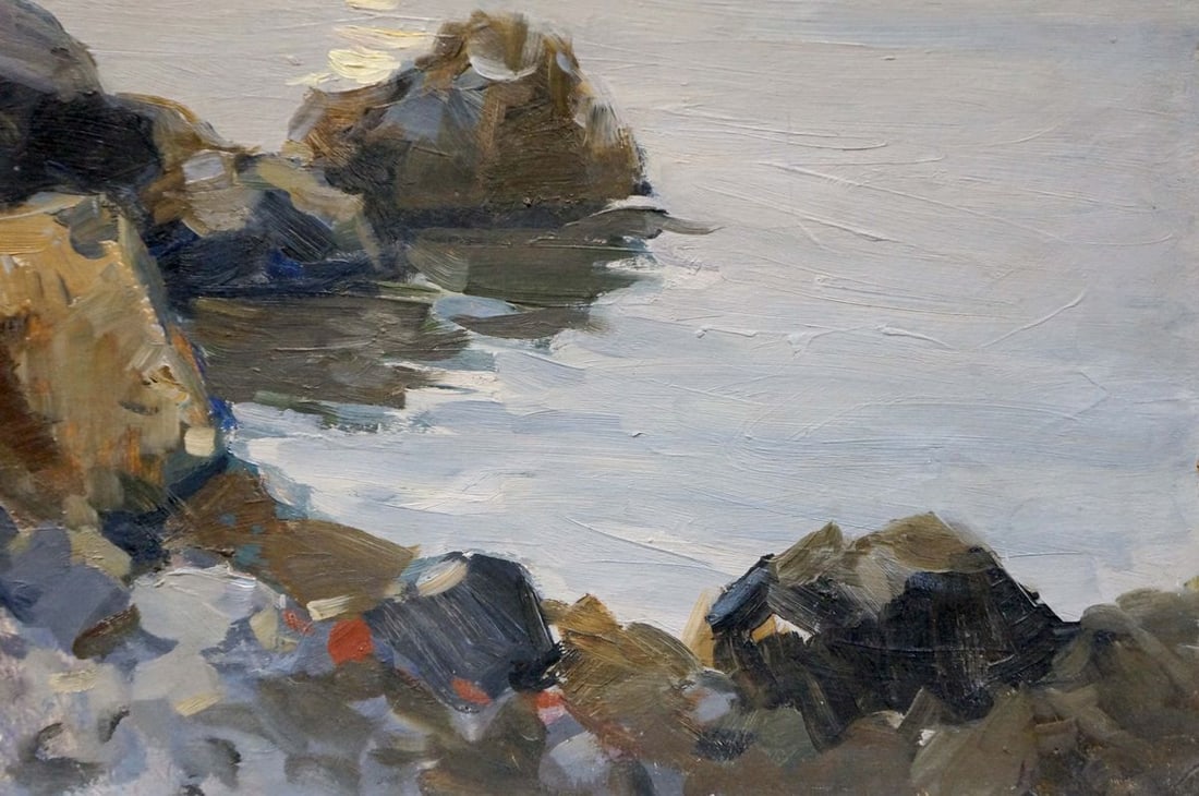Oil painting People fishing - 5