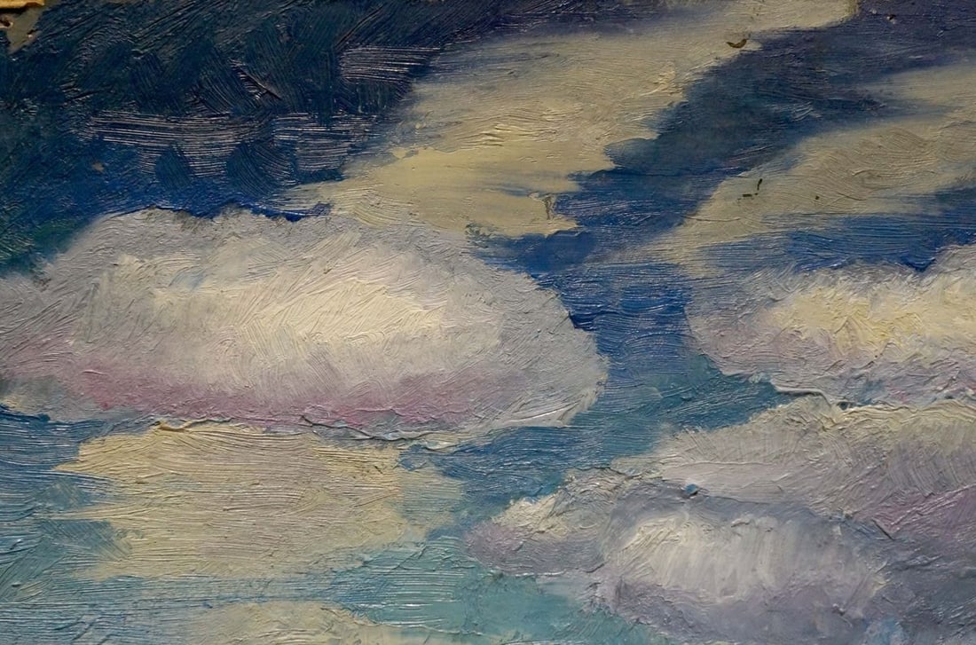 Oil painting Ships at sea - 3