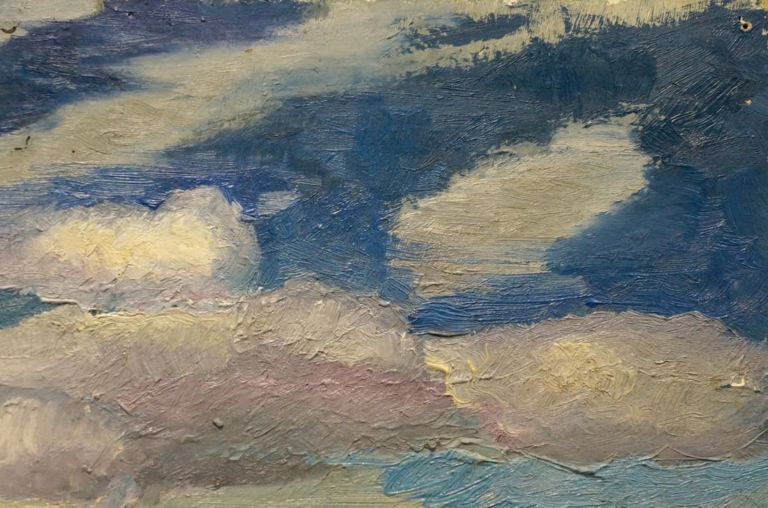 Oil painting Ships at sea - 4