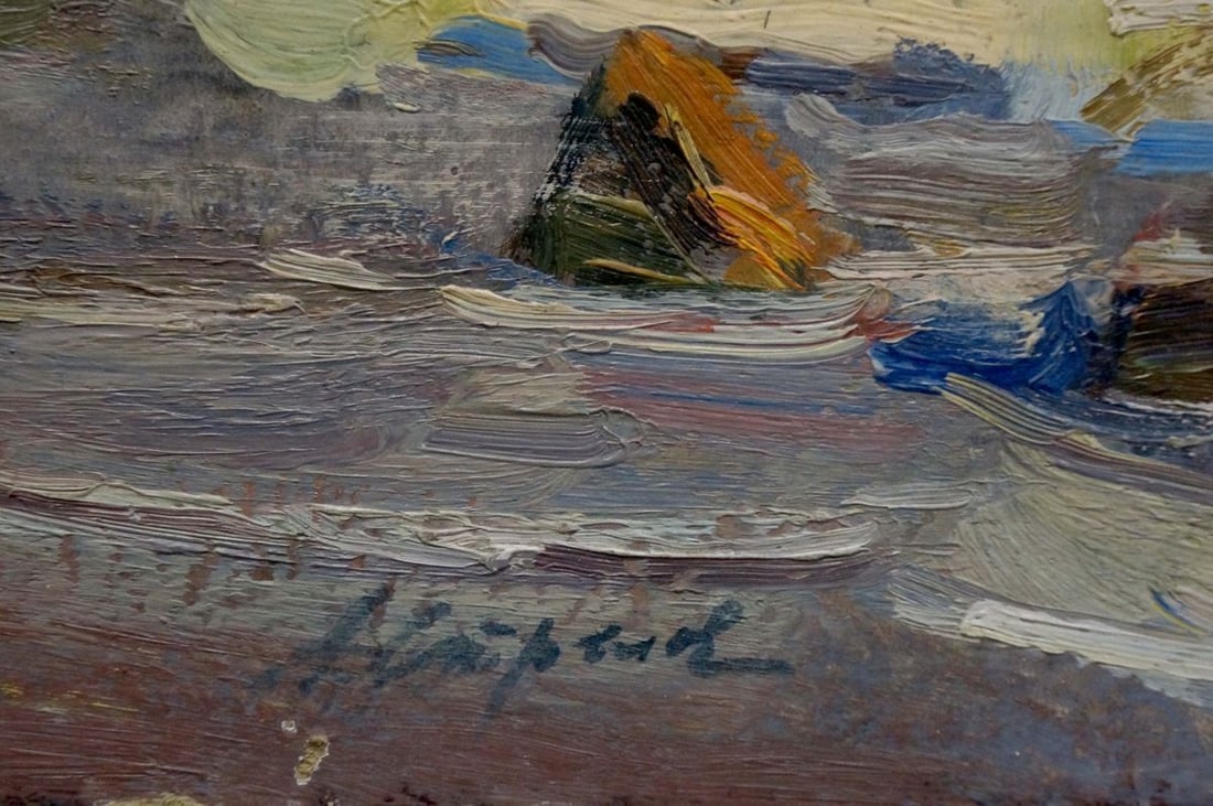 Oil painting Ship at sea Strelov Arkady Efimovich - 6