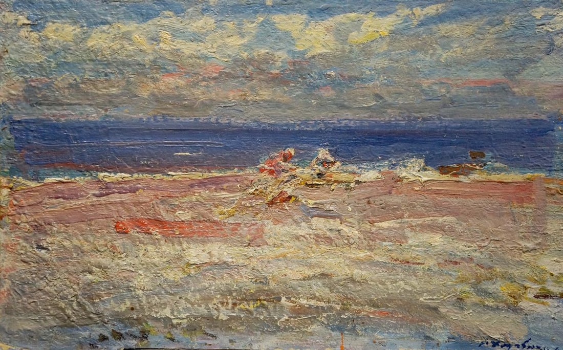 Oil painting Sea Khodchenko Lev Pavlovich: Title: Oil painting Sea Khodchenko Lev Pavlovich Description: Verns 514 *** ABOUT THIS PAINTING *** * TITLE: "Sea" * ARTISTS: Khodchenko Lev Pavlovich * SIZE: 29x47 cm/'11.41x18.50 inches' * MEDIUM: o