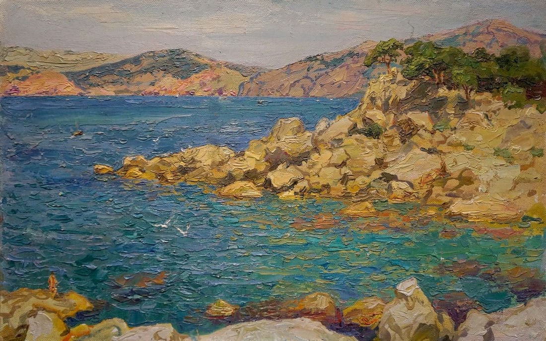 Oil painting Sea Chegodar Vasily Dmitrievich: Title: Oil painting Sea Chegodar Vasily Dmitrievich Description: Verns 651 *** ABOUT THIS PAINTING *** * TITLE: "Sea" * ARTISTS: Chegodar Vasily Dmitrievich * SIZE: 50x79 cm/'19.68x31.10 inches' * MED