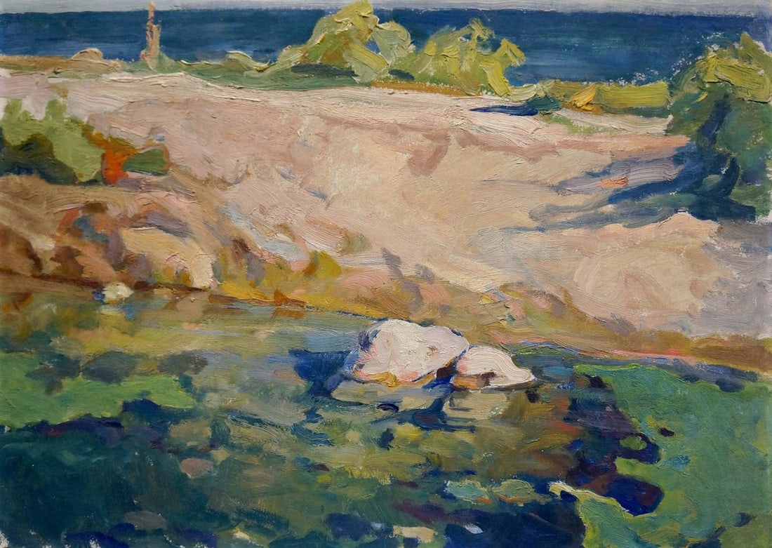Oil painting Landscape Zaichenko Vasily Andrianovich: Title: Oil painting Landscape Zaichenko Vasily Andrianovich Description: Verns 667 *** ABOUT THIS PAINTING *** * TITLE: "Landscape" * ARTISTS: Zaichenko Vasily Andrianovich * SIZE: 50x70 cm/'19.68x27.