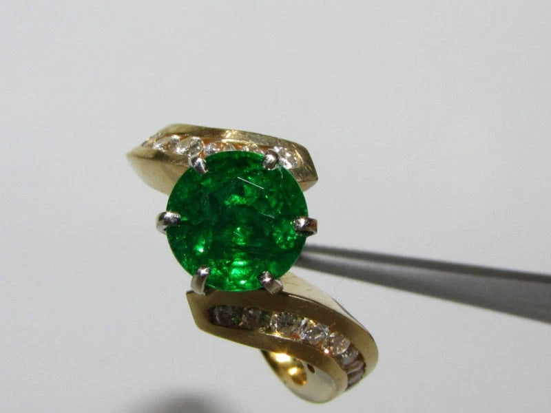 4.50CT NATURAL ROUND EMERALD DIAMONDS COCKTAIL 14kt *v - 5