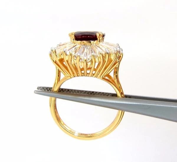 GIA Certified 5.08ct. Natural Ruby Diamonds ring 18kt Ballerina Prime *v - 8