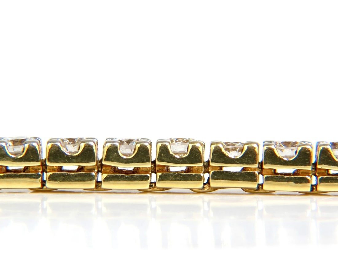 6.00CT CLASSIC NATURAL DIAMOND TENNIS BRACELET G/VS 14KT GOLD** - 5