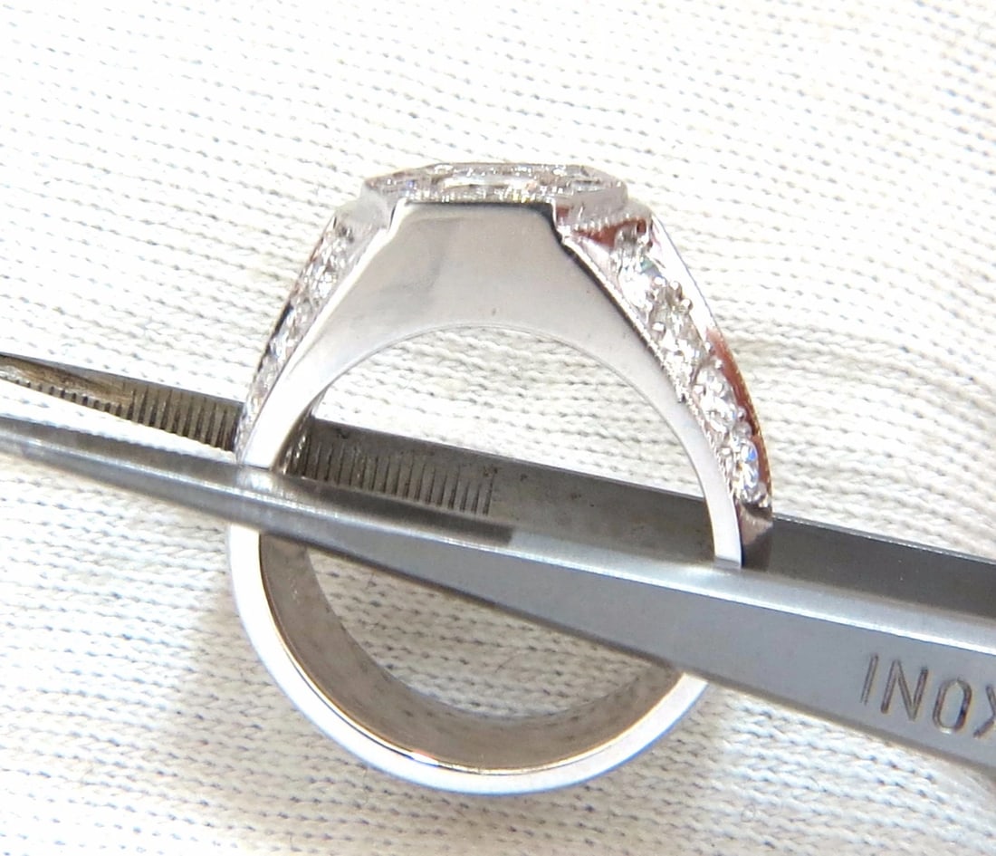 GIA Certified 2.29ct natural diamonds mens ring 18kt Hexagon Deck *v - 6