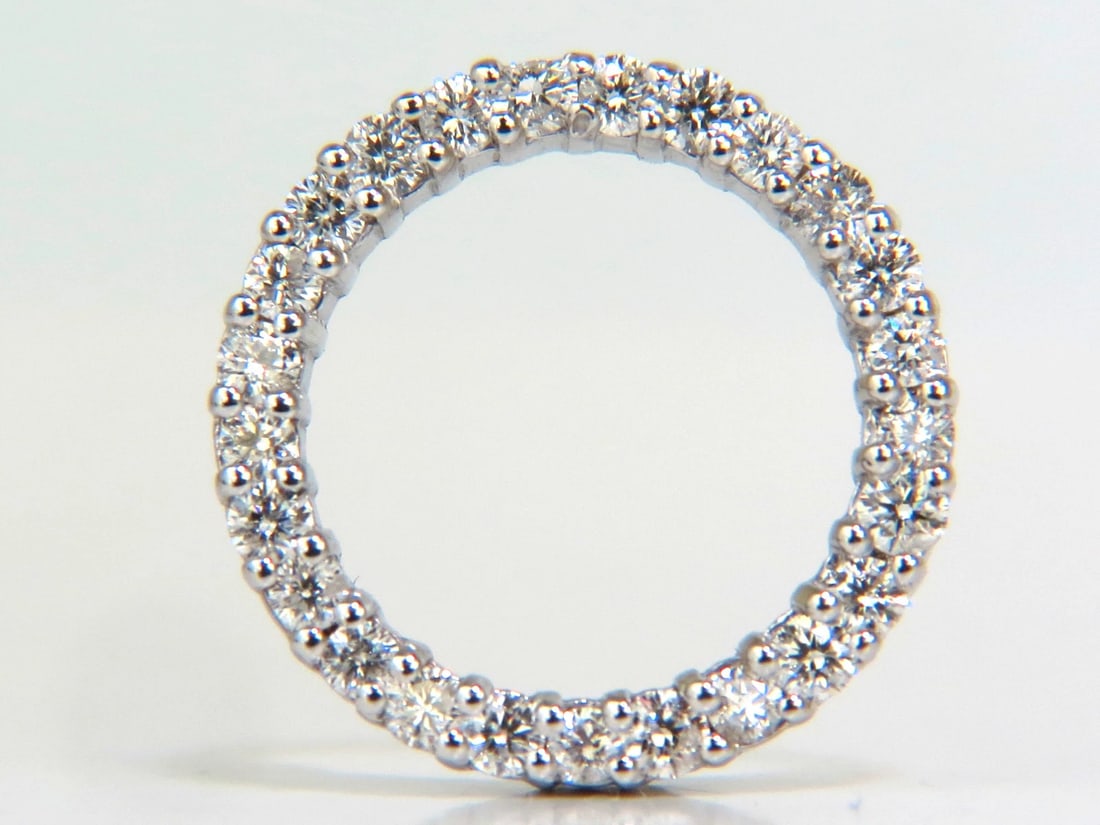 1.00CT DIAMONDS CIRCLE PENDANT FULL CUT G/VS 14KT+** - 3