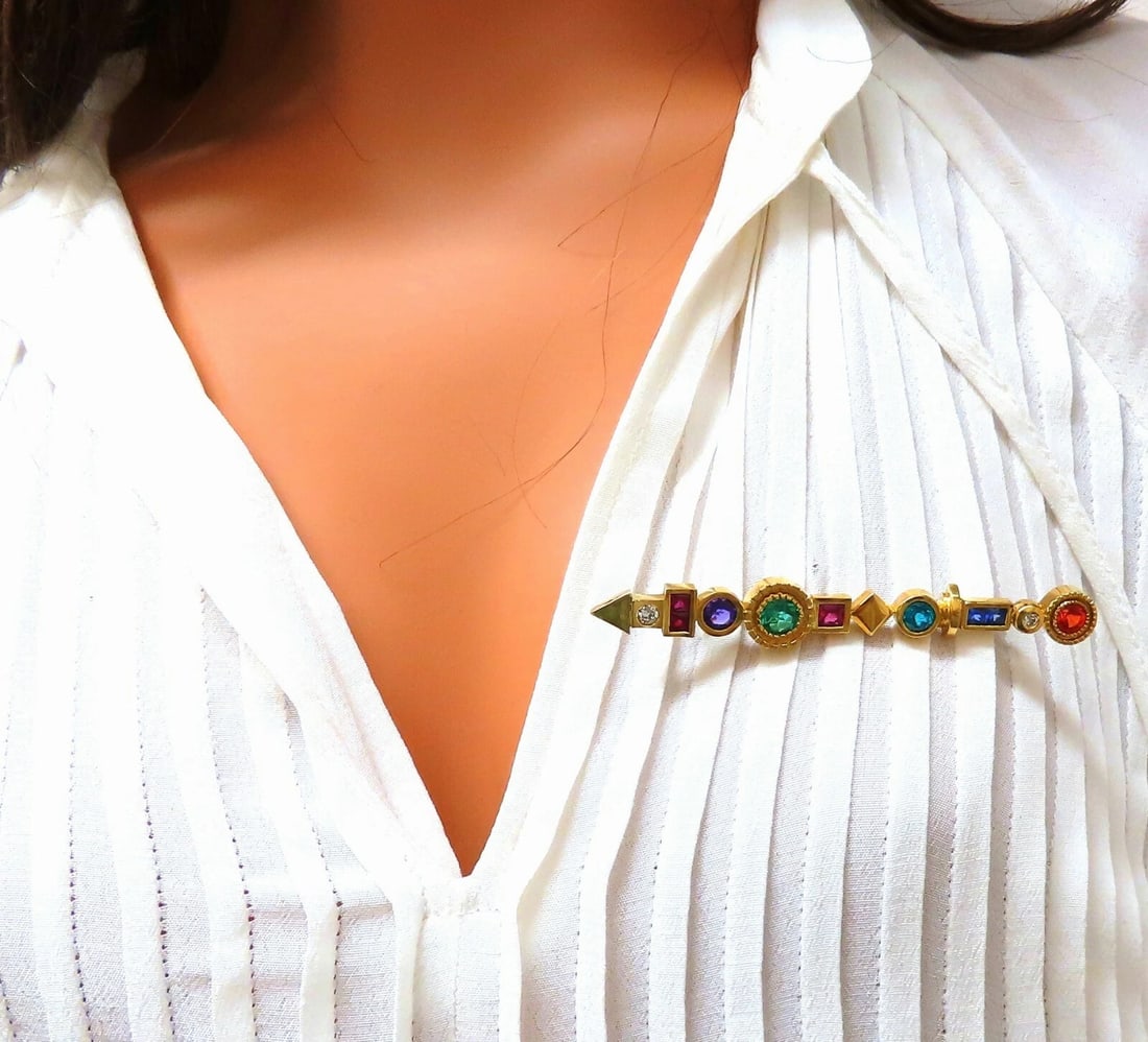 Directional Pin / Hair Pin 14 Karat Colors & Pride Statement** - 4