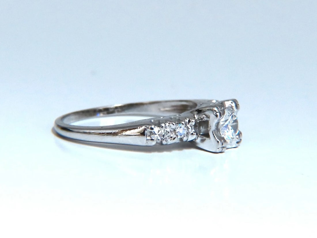 .46ct Natural Round Cut Diamond Ring Vintage 14kt** - 2