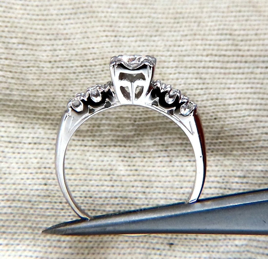 .46ct Natural Round Cut Diamond Ring Vintage 14kt** - 5