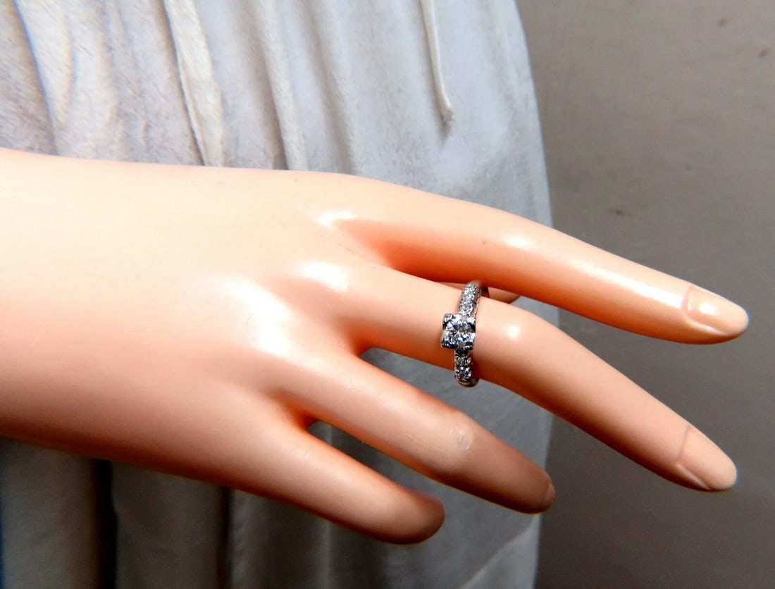 .46ct Natural Round Cut Diamond Ring Vintage 14kt** - 6
