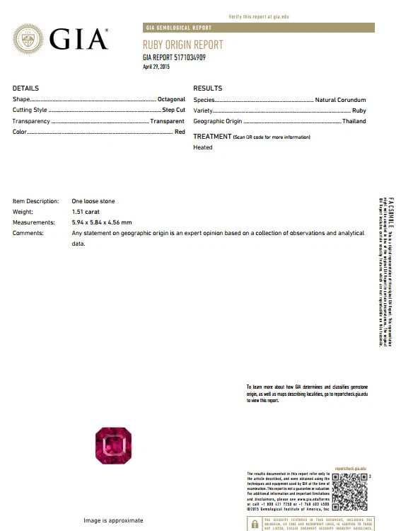 GIA Certified 1.51ct Asscher cut vivid red ruby 2.00ct diamonds ring 18kt *v - 10