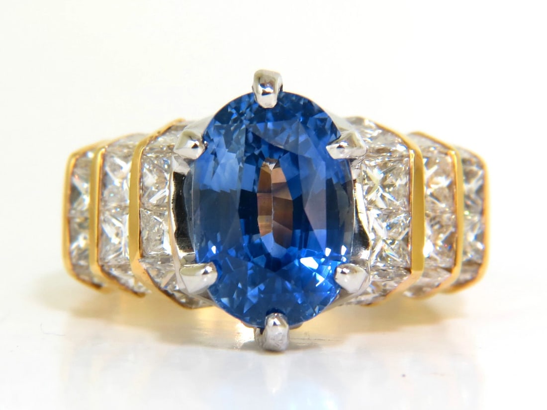 GIA 8.89CT NATURAL FINE SAPPHIRE DIAMOND RING CORNFLOWER CLASSIC 14KT *v - 10