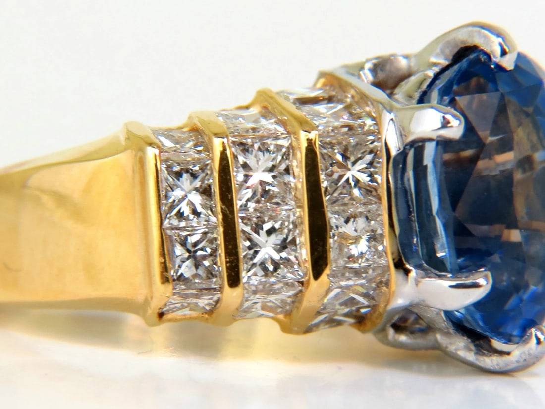 GIA 8.89CT NATURAL FINE SAPPHIRE DIAMOND RING CORNFLOWER CLASSIC 14KT *v - 11
