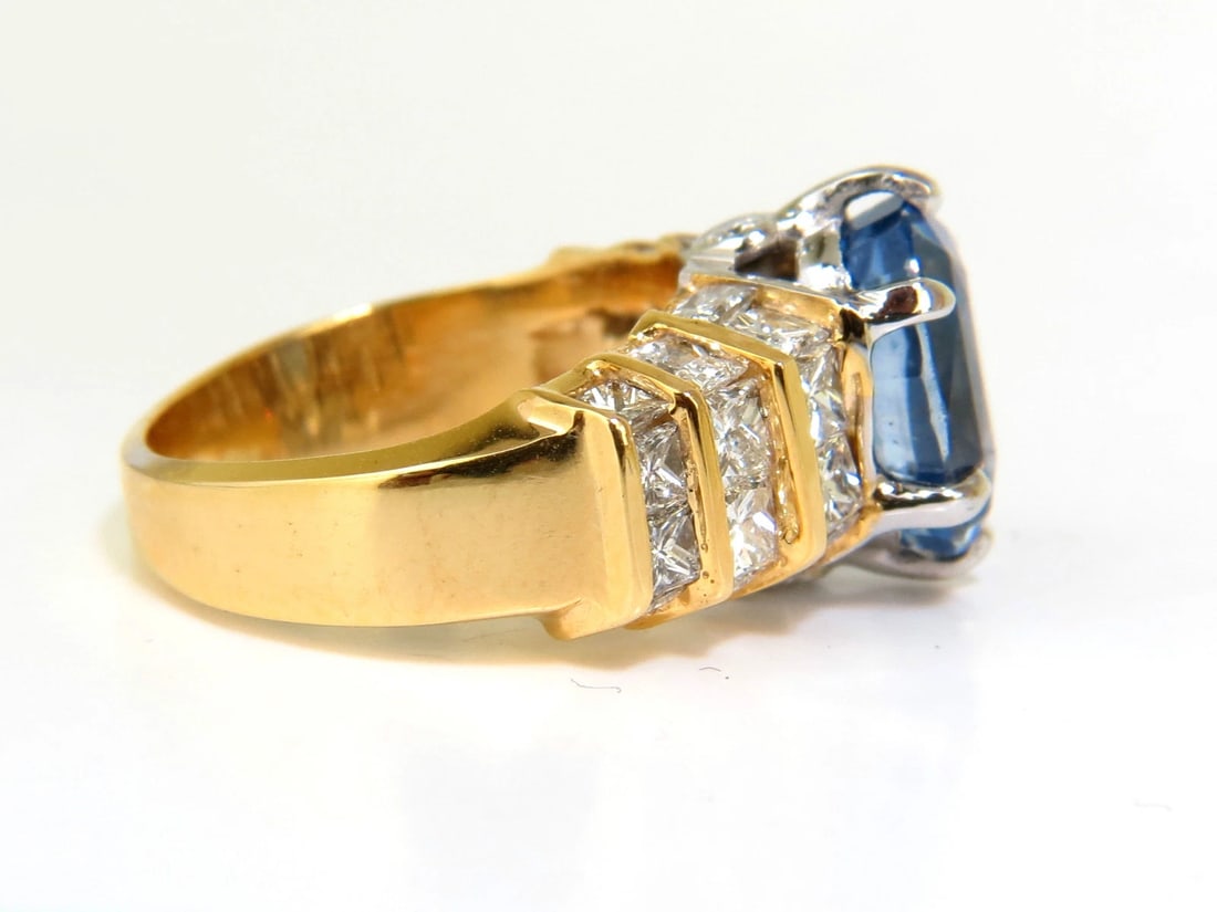 GIA 8.89CT NATURAL FINE SAPPHIRE DIAMOND RING CORNFLOWER CLASSIC 14KT *v - 6