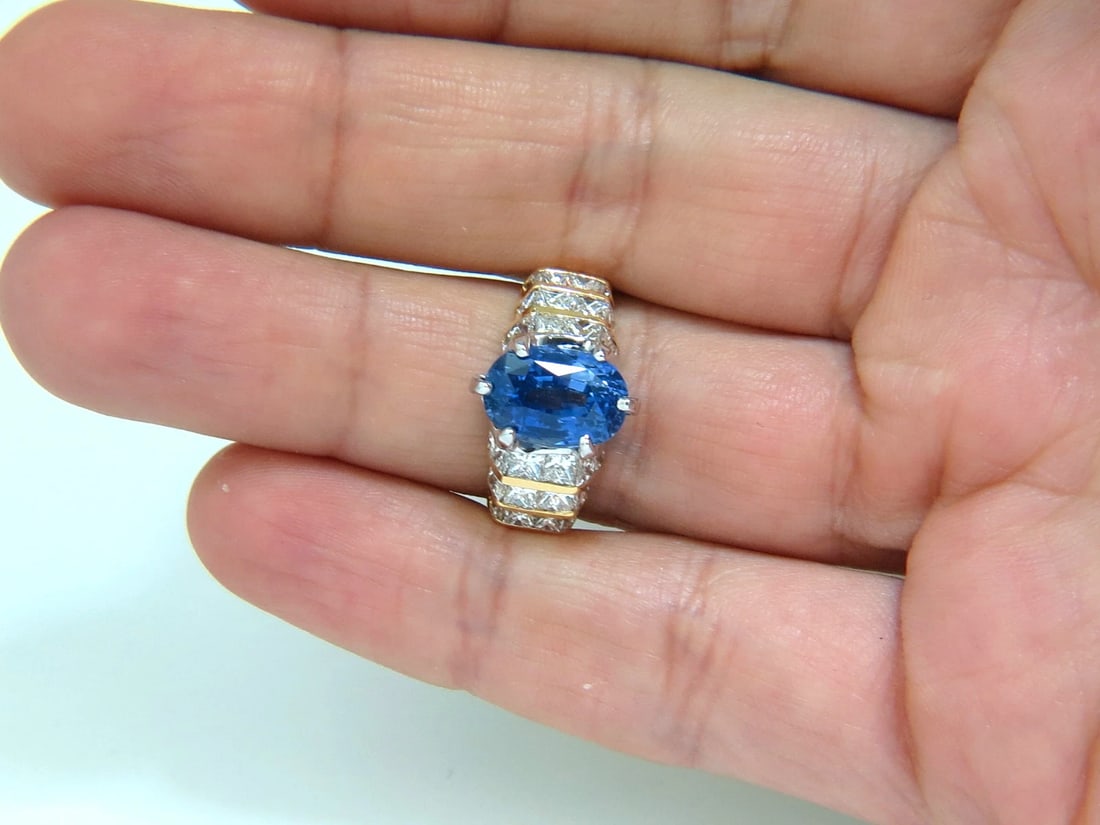 GIA 8.89CT NATURAL FINE SAPPHIRE DIAMOND RING CORNFLOWER CLASSIC 14KT *v - 8