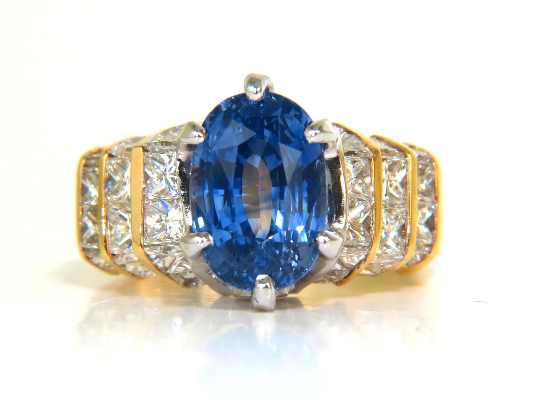 GIA 8.89CT NATURAL FINE SAPPHIRE DIAMOND RING CORNFLOWER CLASSIC 14KT *v - 9