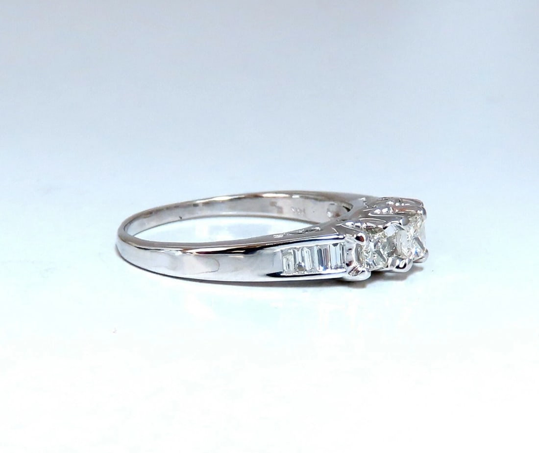 1.30ct Natural Princess Cut Diamonds Ring 14 Karat Classic Three Sz. 11.5** - 3