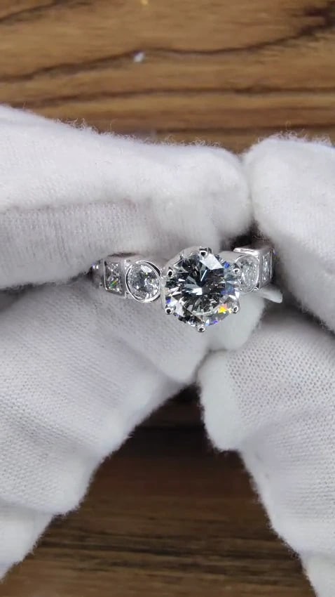 GIA 3.95ct F.Vs2 Round Diamond Ring Matching Band Princess Engagement *v - 2
