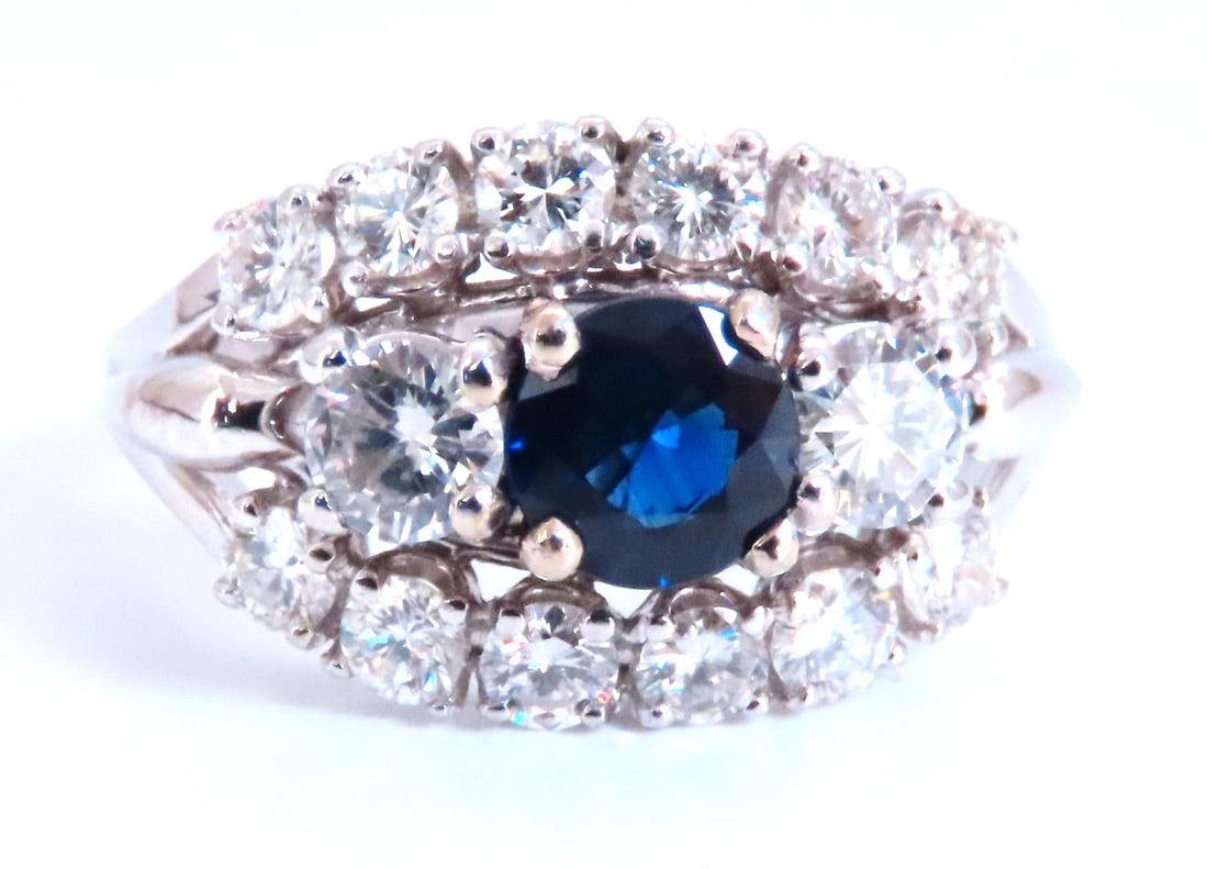 .69ct Natural Sapphire Cluster Row Ring 14kt 46885** - 2