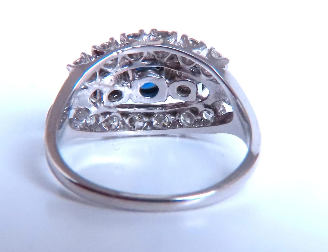 .69ct Natural Sapphire Cluster Row Ring 14kt 46885** - 5