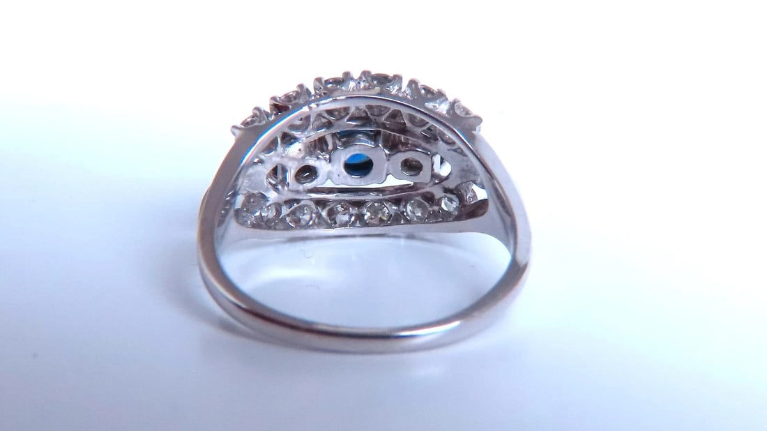 .69ct Natural Sapphire Cluster Row Ring 14kt 46885** - 6