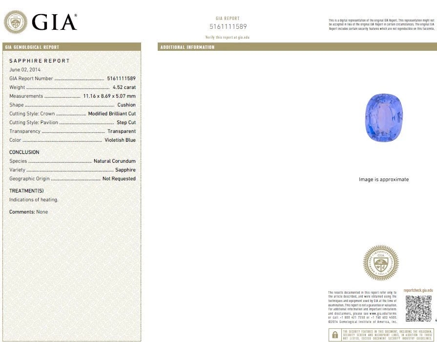 GIA Certified 5.52ct natural cornflower blue sapphire diamonds ring platinum *v - 10