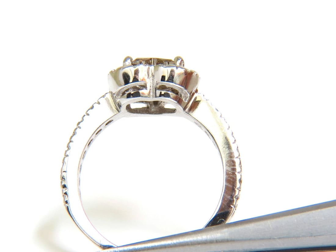 1.37CT NATURAL FANCY BRIGHT BROWN HEART CUT HALO DIAMOND RING 14KT VS** - 2