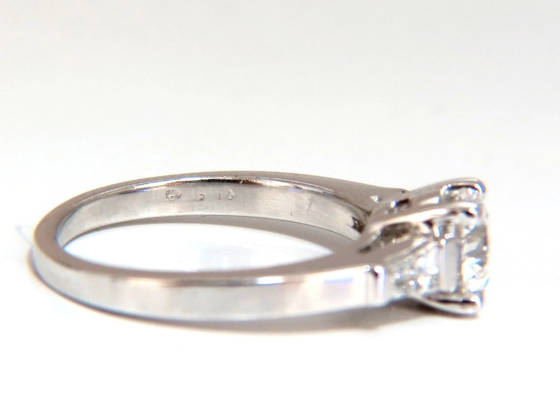 GIA Certified .90ct + .36ct Round Natural Diamond Engagement Ring Platinum** - 3