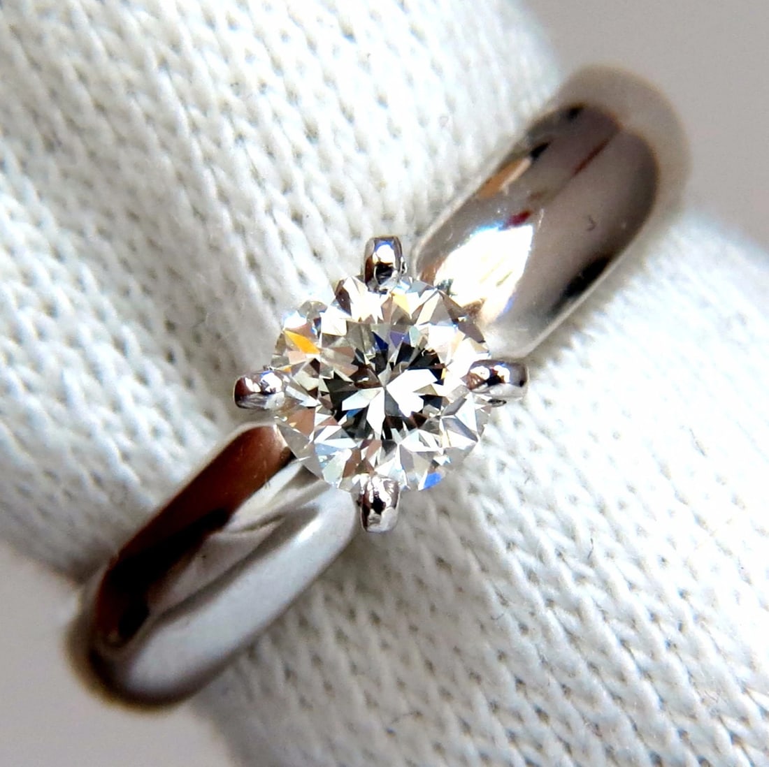 GIA Certified .51ct natural round cut diamond solitaire ring platinum G/Vs** - 6