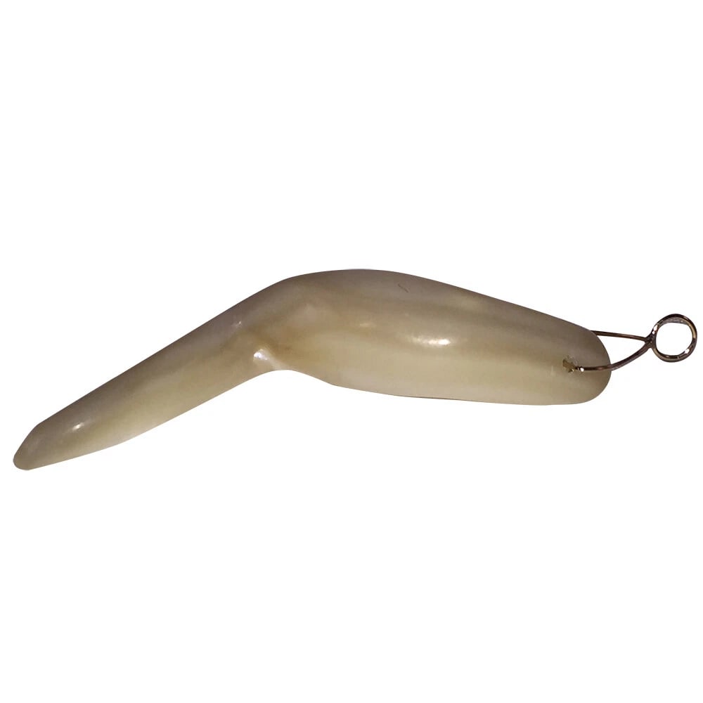 Victorian 14 KT Gold Mother of Pearl Shell Italian Inspired Horn Pendant - 3