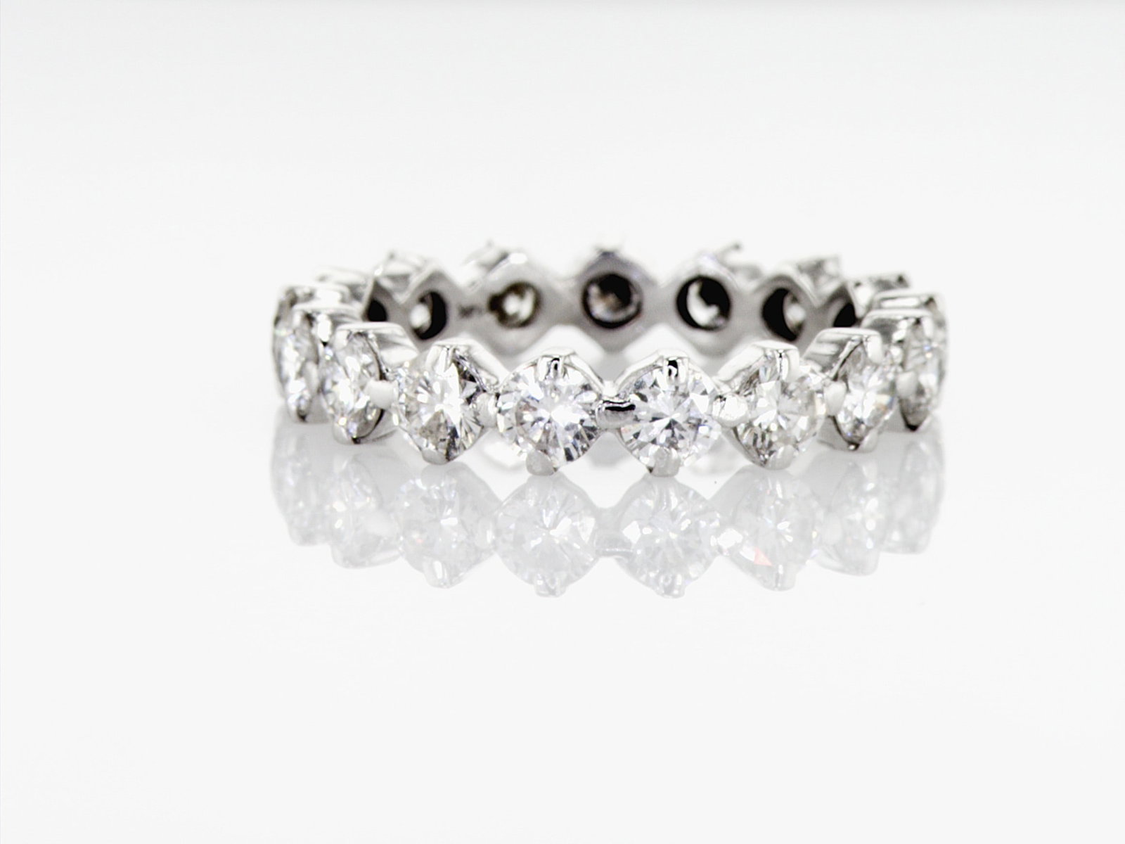 3.06cttw Natural Diamond Ring 14K White Gold 3.15 gr - 2