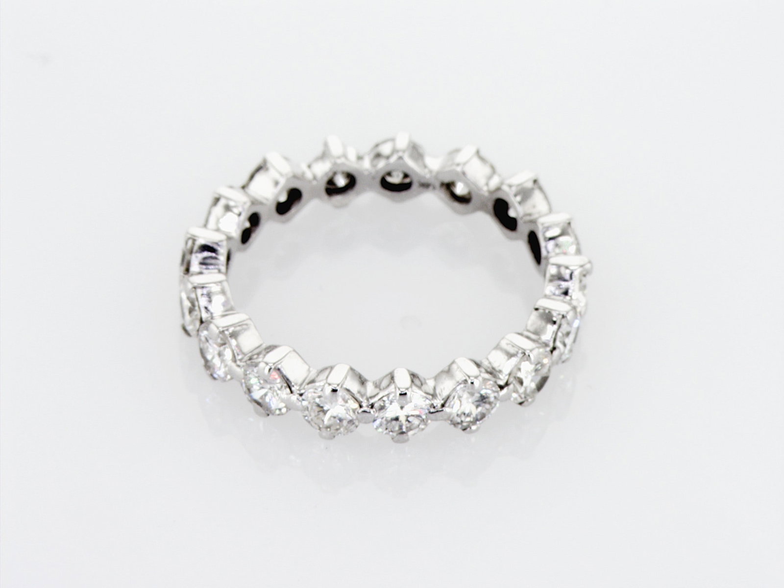 3.06cttw Natural Diamond Ring 14K White Gold 3.15 gr - 5