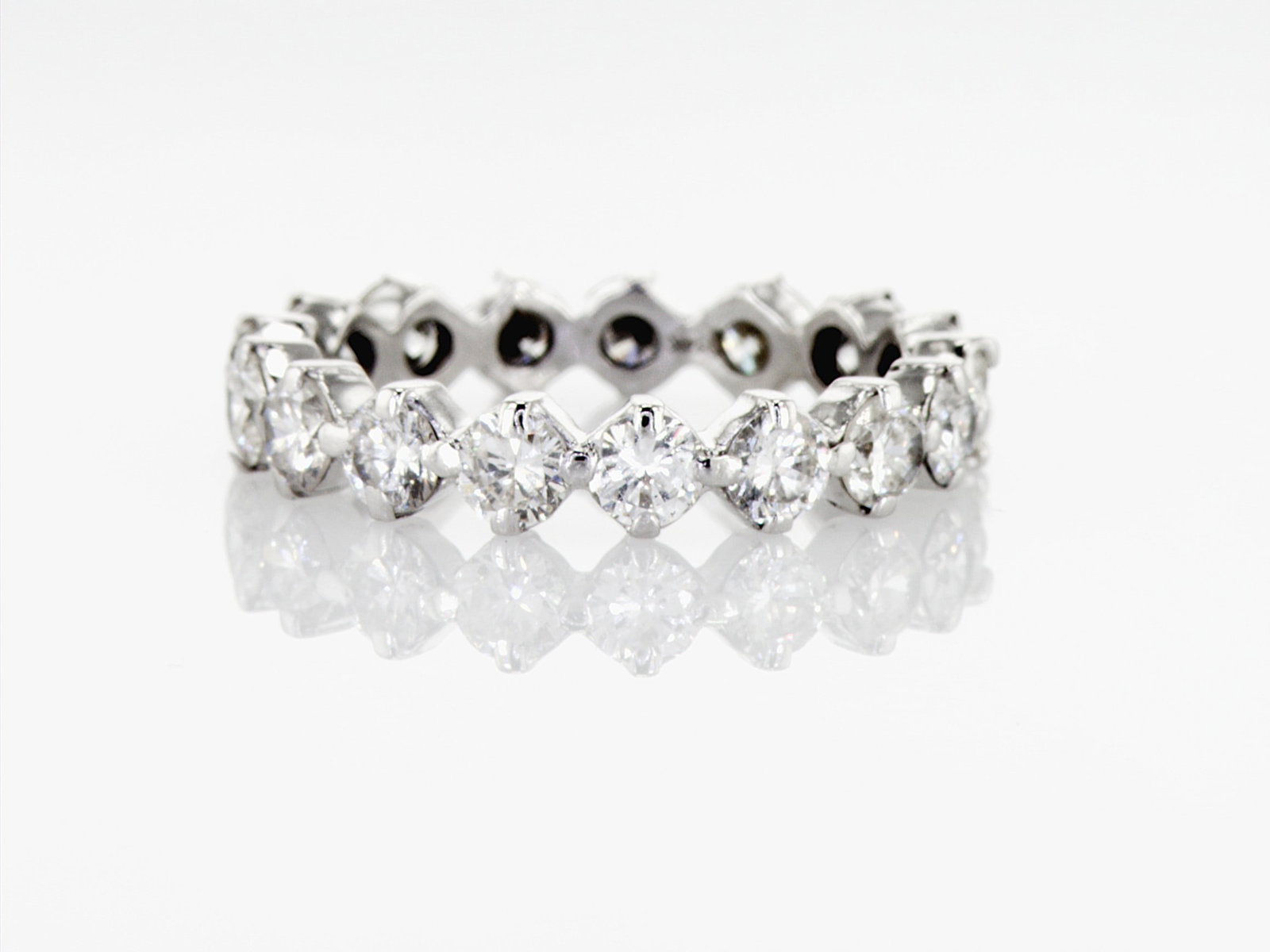 3.06cttw Natural Diamond Ring 14K White Gold 3.15 gr - 6