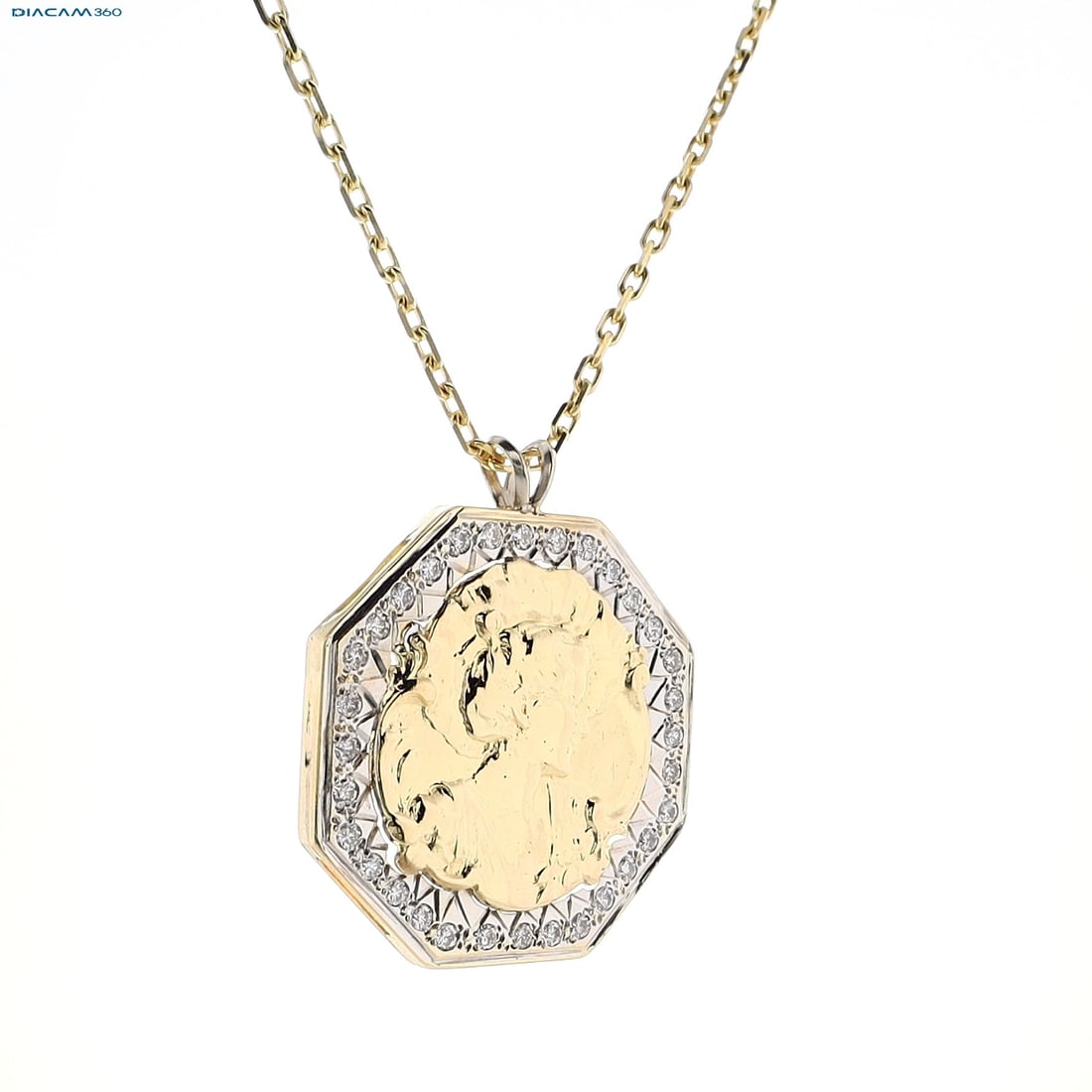 0.96cttw Natural Diamond Necklace 14K Yellow Gold 20.05 gr - 2