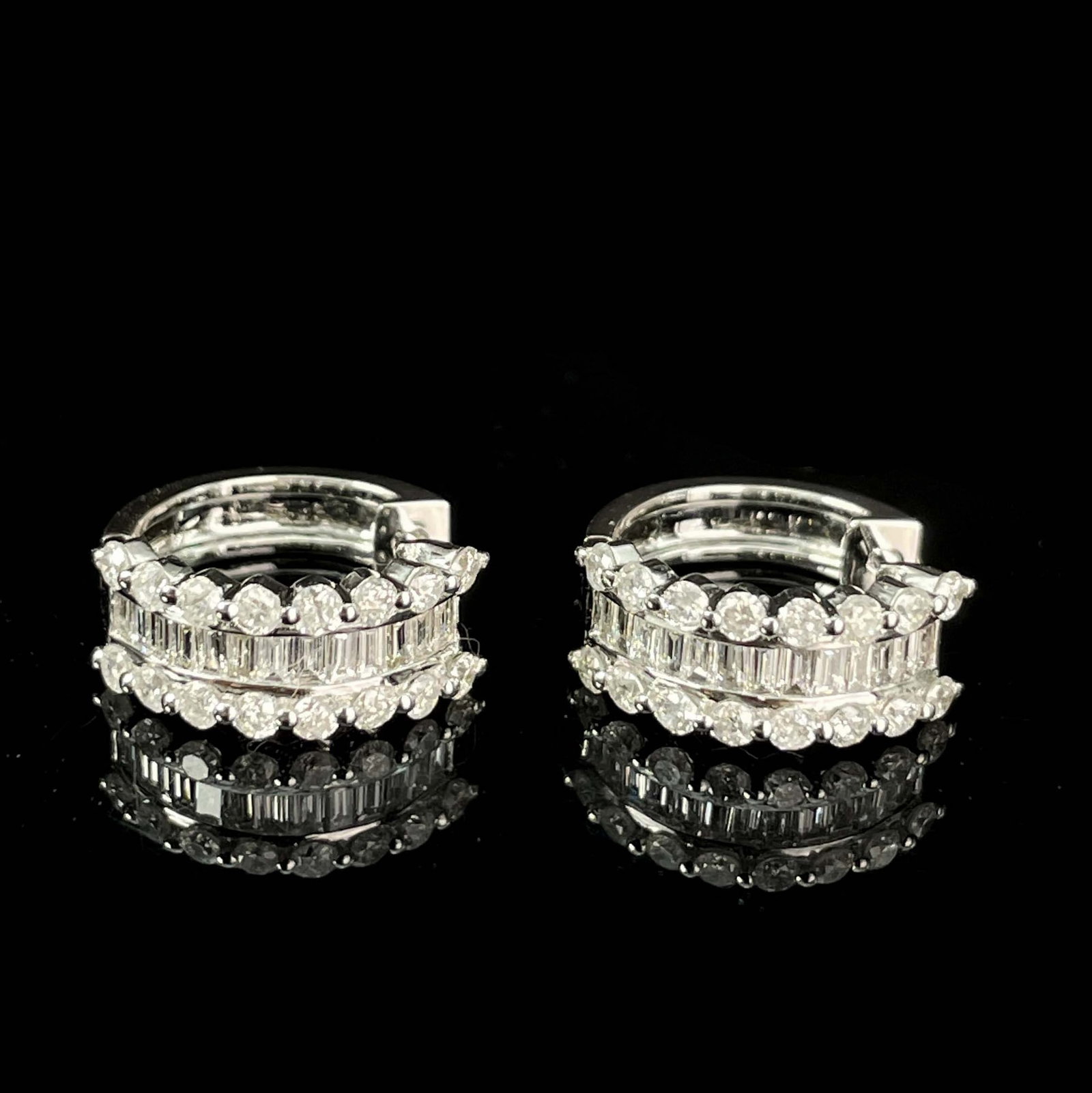 14K GOLD 0.9 CT NATURAL H DIAMOND EARRINGS - 10
