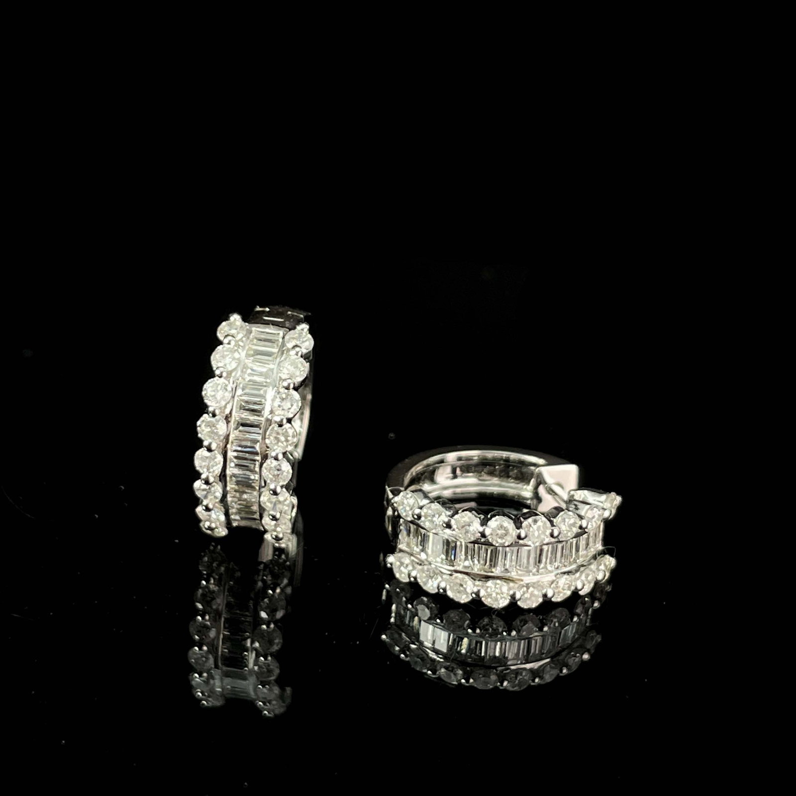 14K GOLD 0.9 CT NATURAL H DIAMOND EARRINGS - 4