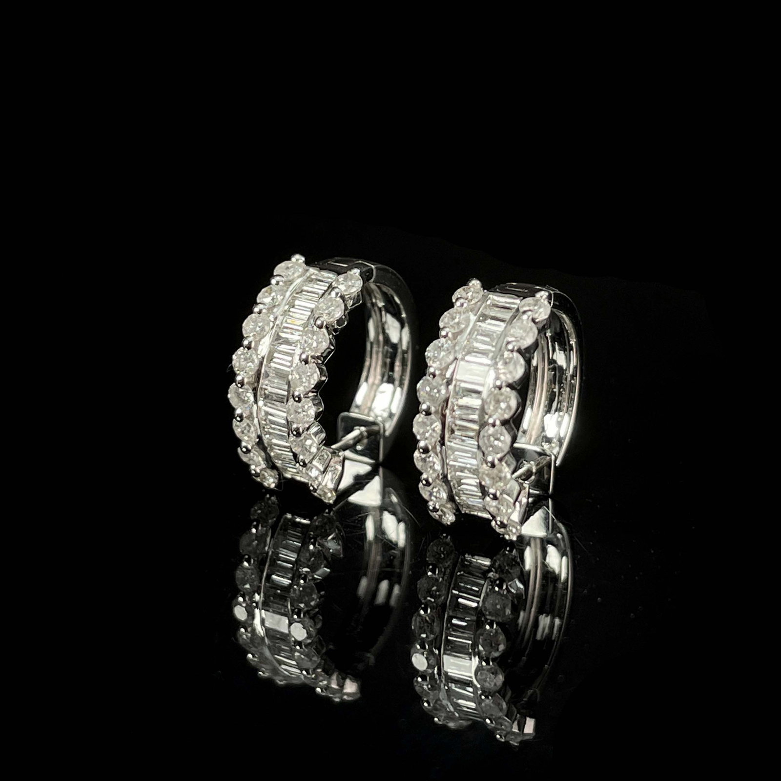 14K GOLD 0.9 CT NATURAL H DIAMOND EARRINGS - 5