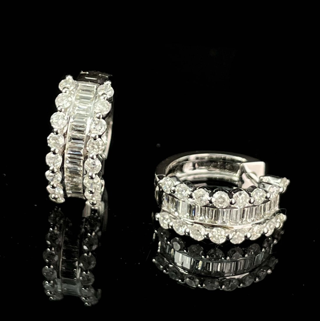 14K GOLD 0.9 CT NATURAL H DIAMOND EARRINGS - 6