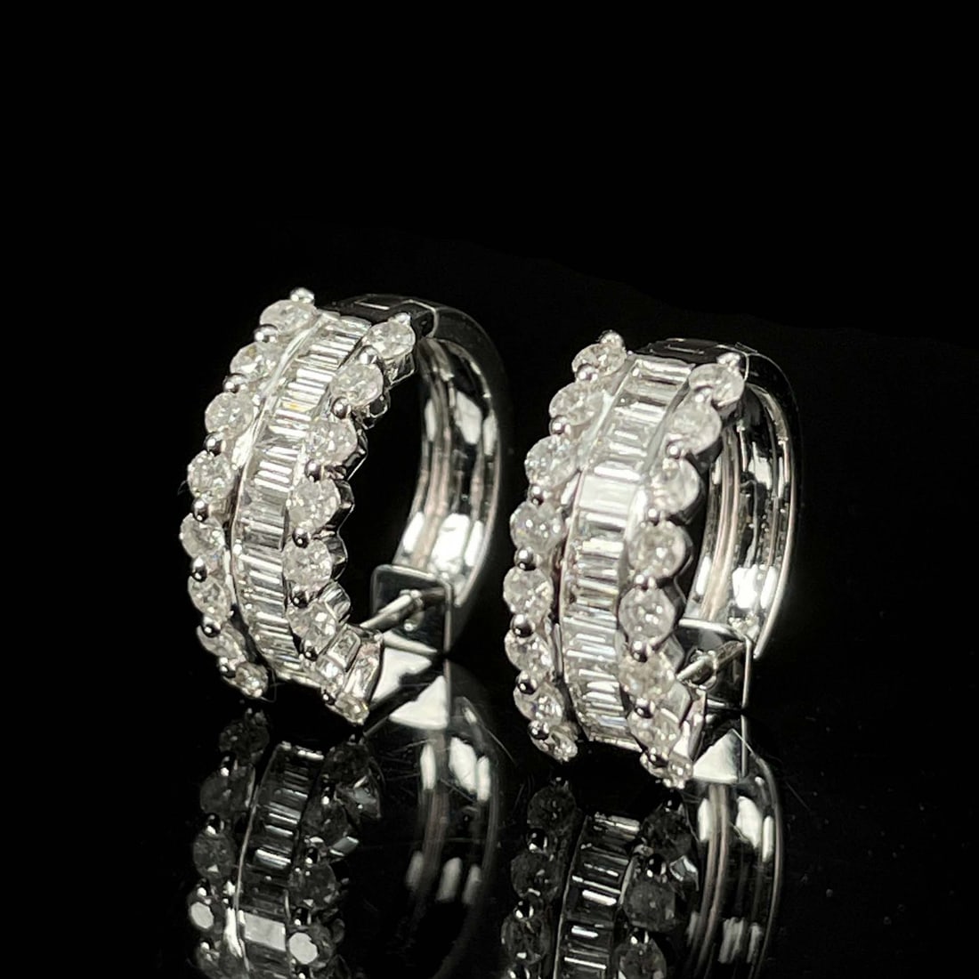14K GOLD 0.9 CT NATURAL H DIAMOND EARRINGS - 7