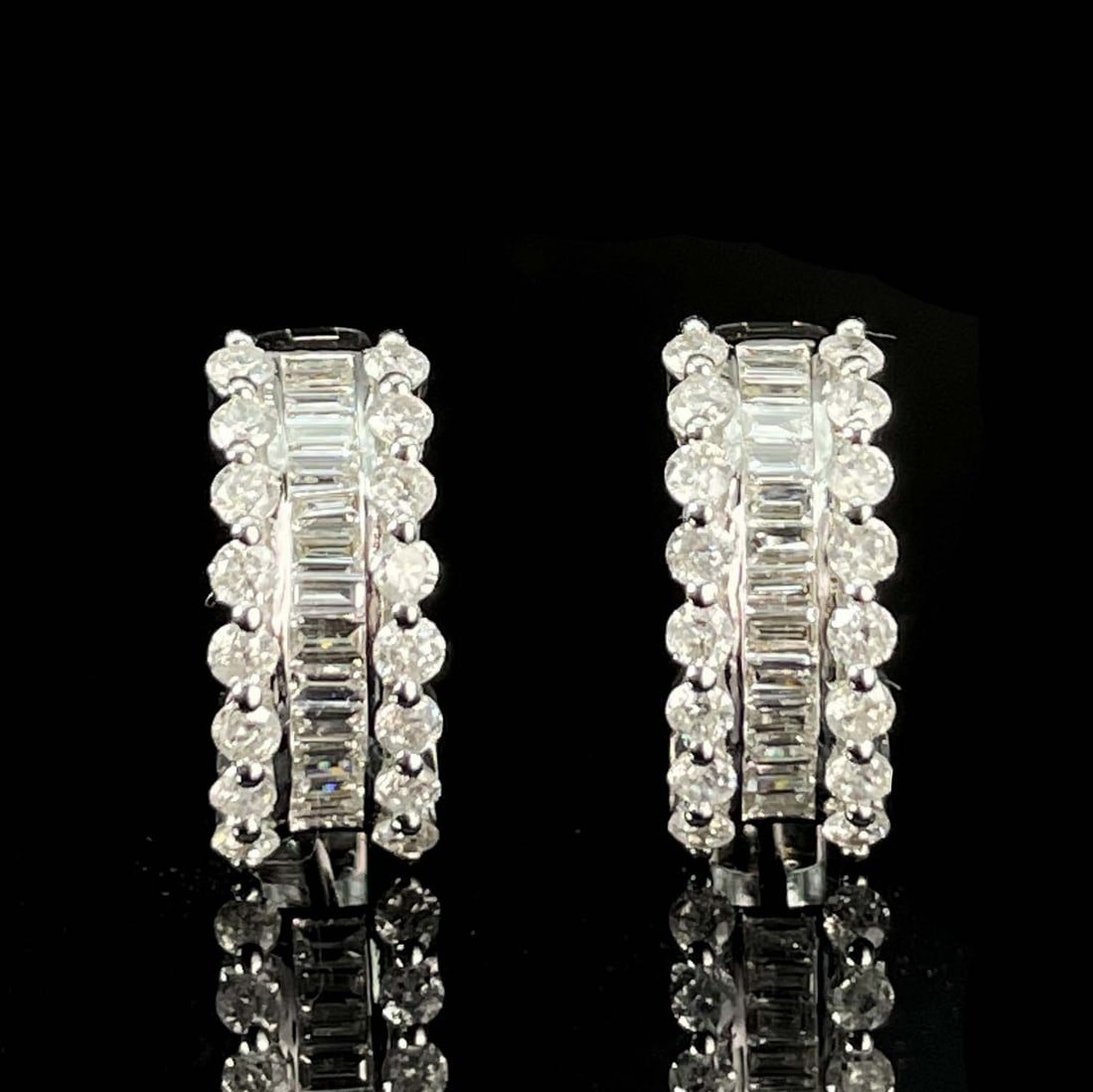14K GOLD 0.9 CT NATURAL H DIAMOND EARRINGS - 8