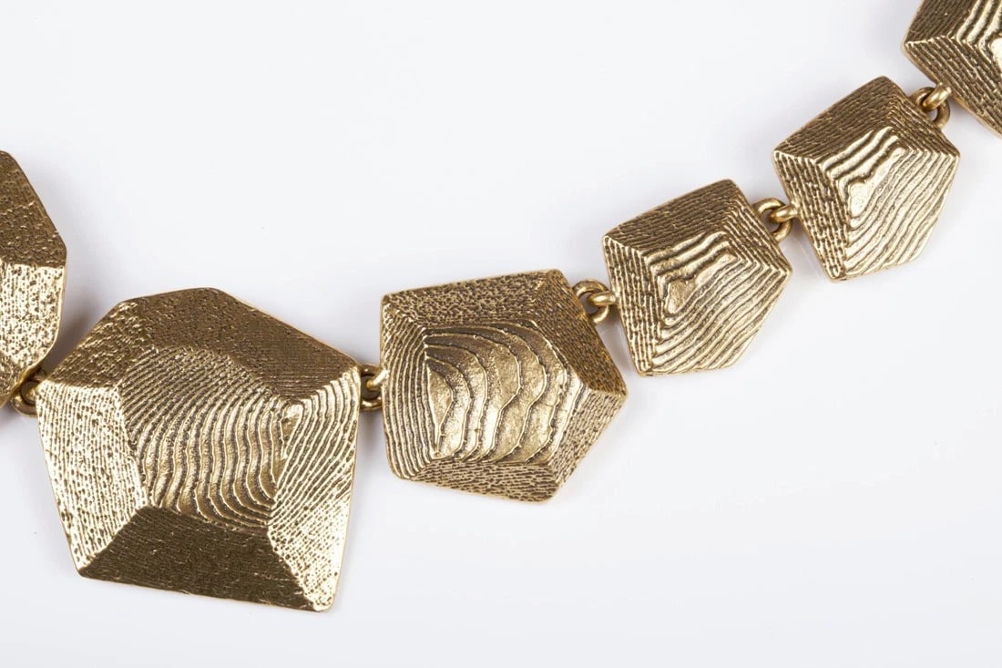 Oscar de la Renta Octagonal Finger Print Necklace - 4