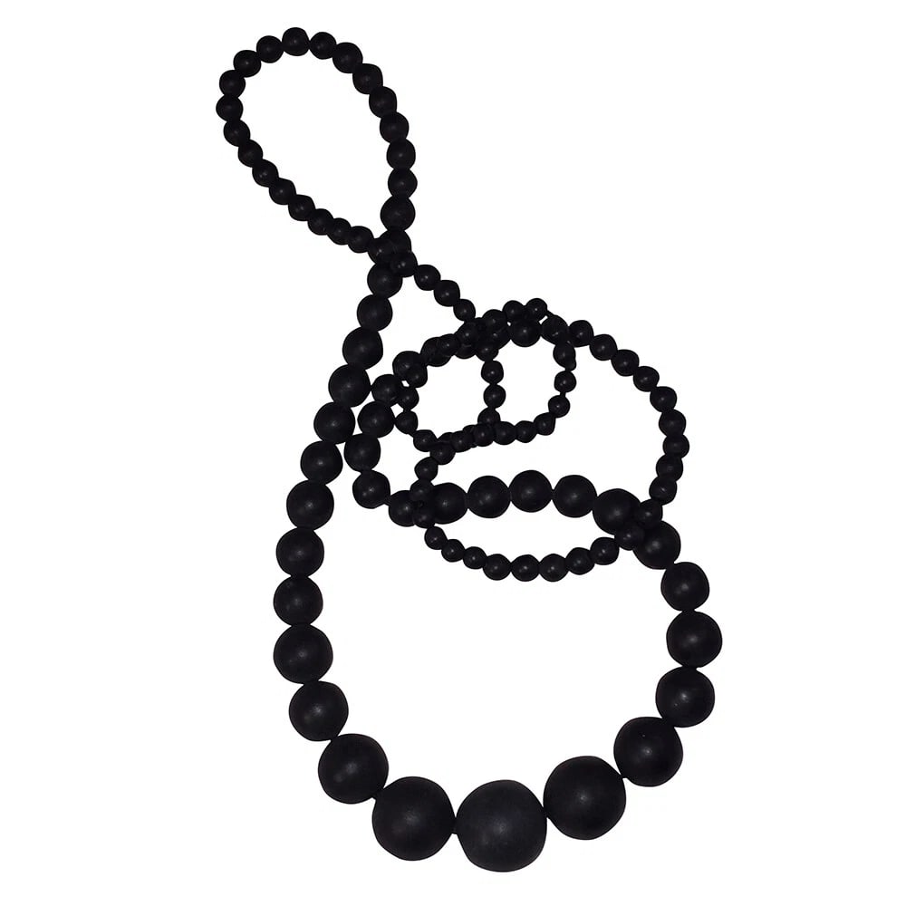 Victorian Whitby Jet Graduated Round Bead Necklace - 4