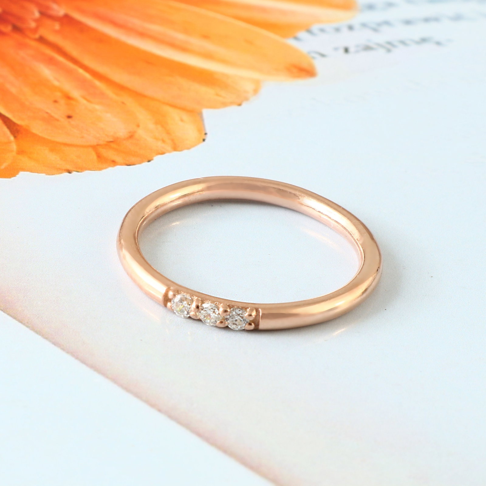 0.9 Carat Cubic Zirconia 925 Sterling Silver Promise Ring - 4