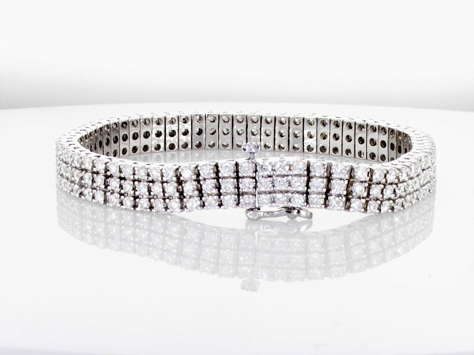 5.66cttw Bracelet 14K White Gold 28.13 gr - 3