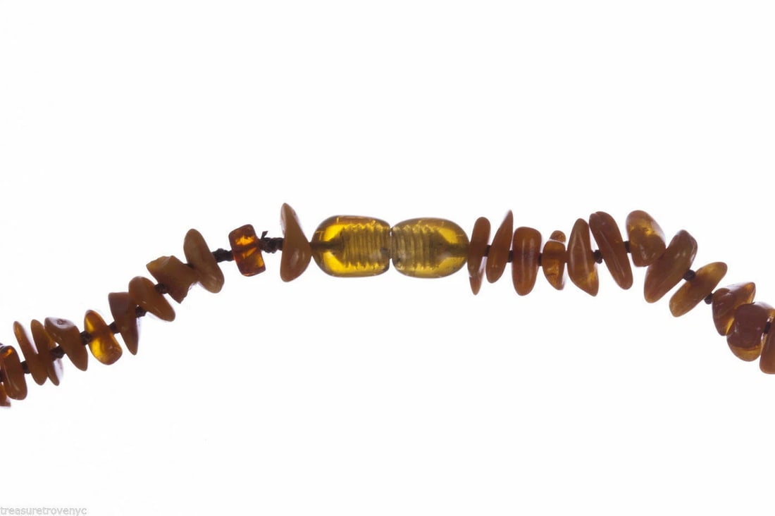 Baltic Amber Chip Bead Flapper Necklace - 6