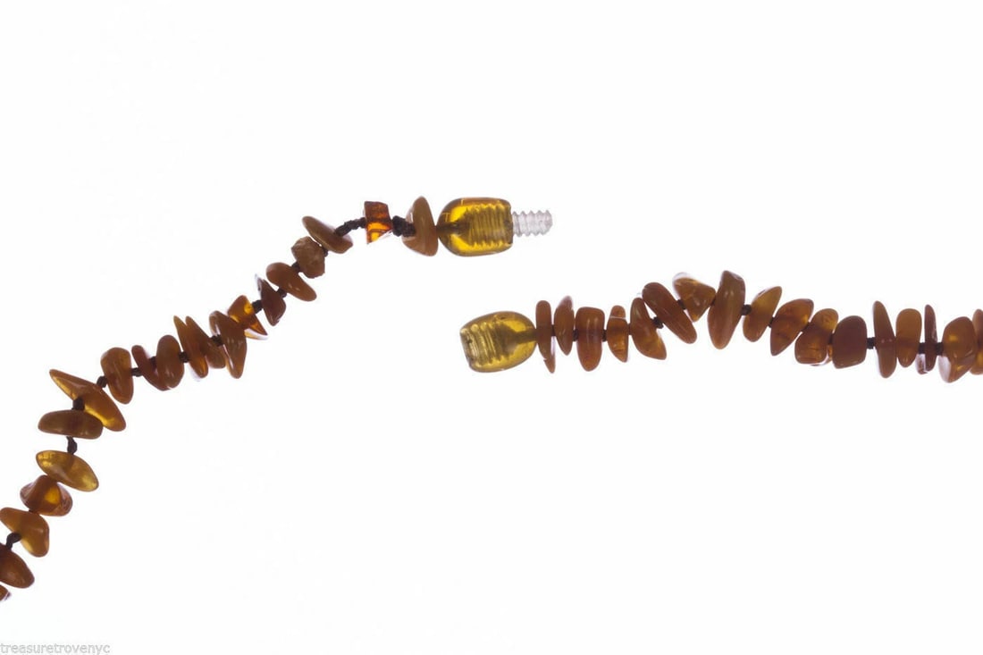 Baltic Amber Chip Bead Flapper Necklace - 7