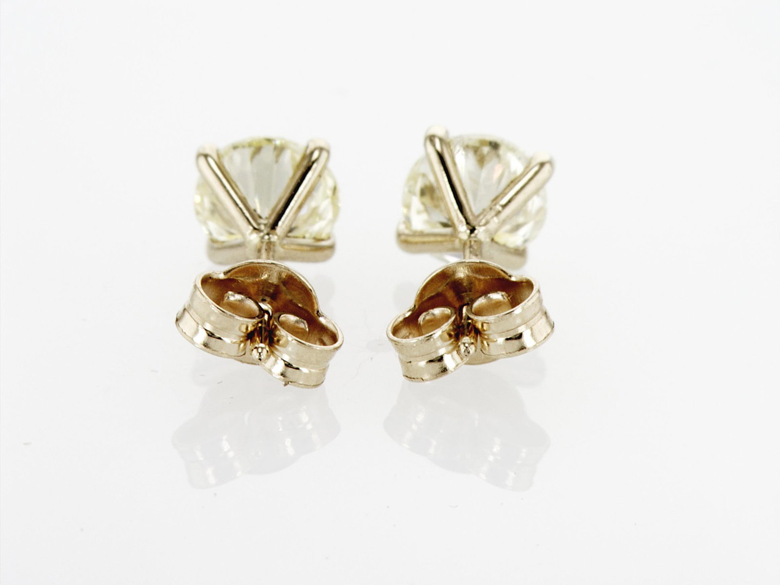2.00cttw Natural Diamond Earrings 14K Yellow Gold 1.38 gr - 6