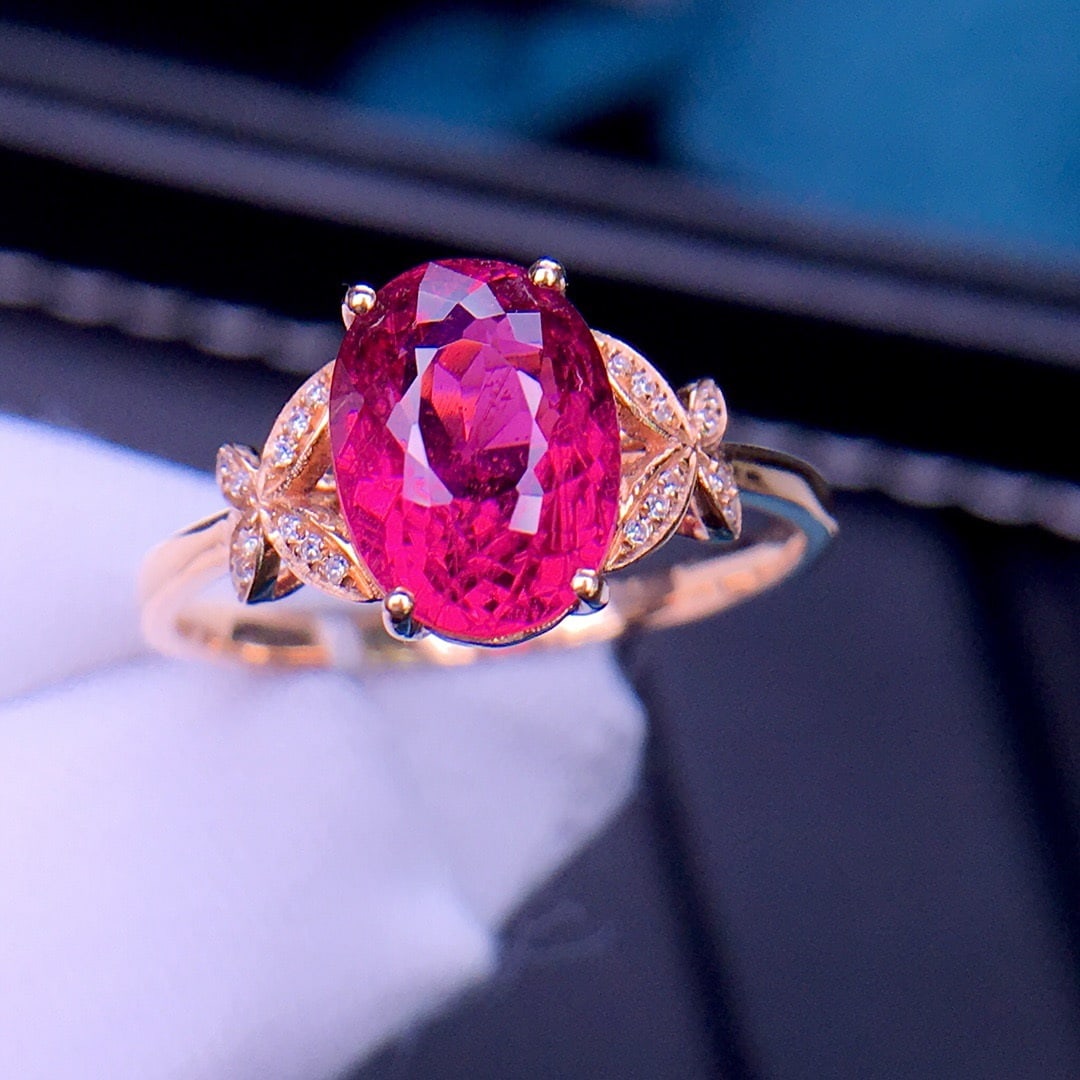 14K GOLD 2.5 CT NATURAL TOURMALINE & DIAMOND RING: Title:14K GOLD 2.5 CT NATURAL TOURMALINE & DIAMOND RING Description:Ref:230656488Gold Content:14K GoldRing Size:7.25USMain Gemstone:TourmalineNumber of stones:1Shape:OvalCarat Weight:2.5ct